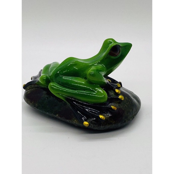 Frog on rock May rich company Figurine Approx 3"x 2.25". - Picture 10 of 15